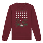 Space Invader Gaming Christmas | Vintage Rocker Sweatshirt