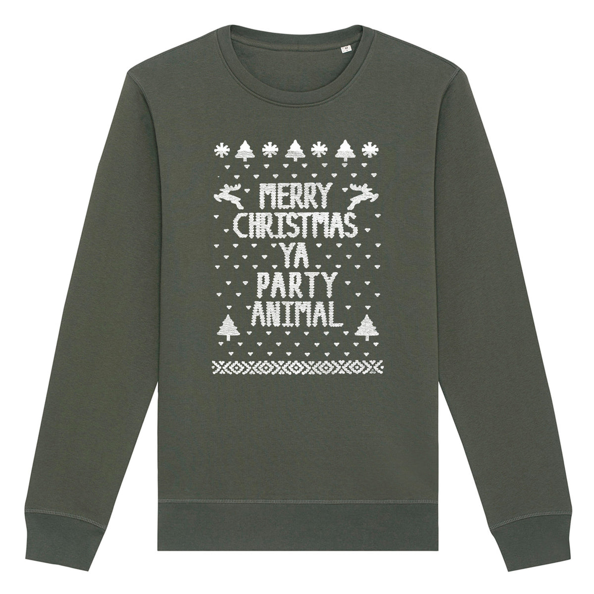 Merry Christmas Party Animal | Vintage Rocker Sweatshirt