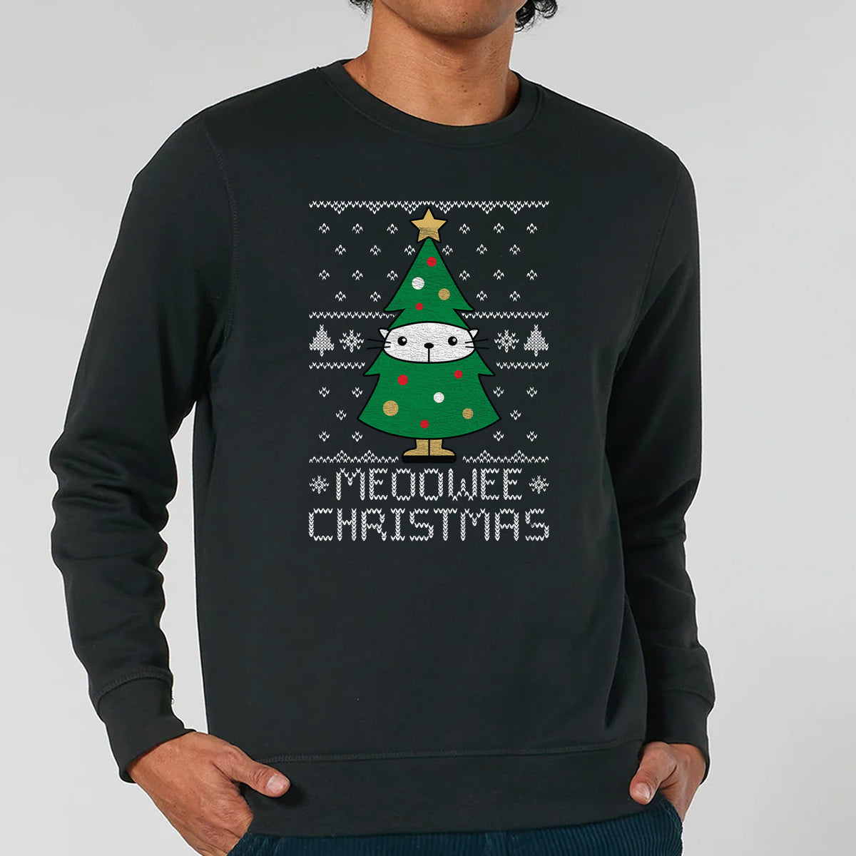 Meoowee Cat Christmas | Vintage Rocker Sweatshirt