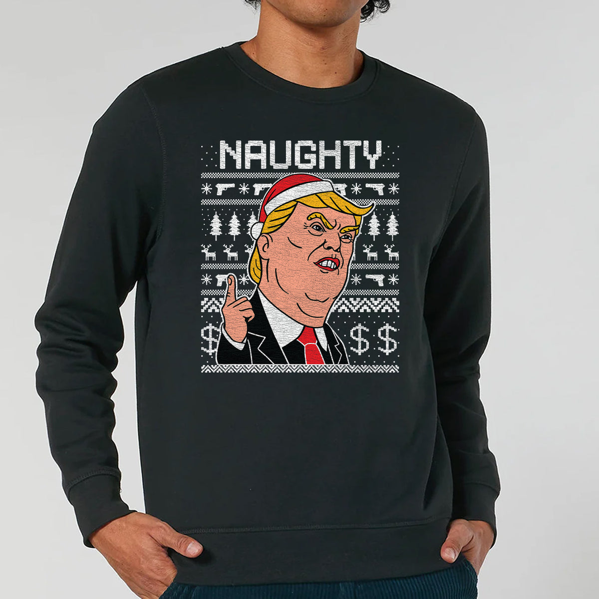 Naughty Trump Christmas | Vintage Rocker Sweatshirt