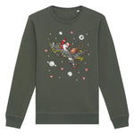 Santa Rocket Christmas | Vintage Rocker Sweatshirt