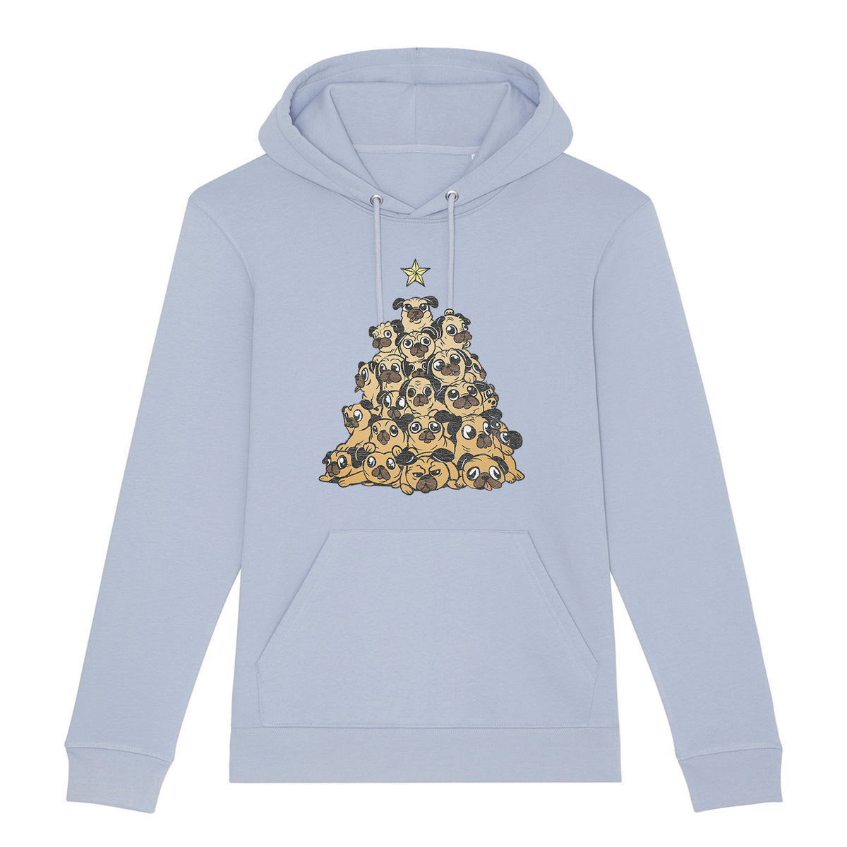 Pug Christmas Tree | Vintage Rocker Hoodie