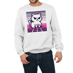 Retro Grumpy Cat| Unisex Adult Sweatshirt | Premium Halloween Clothing