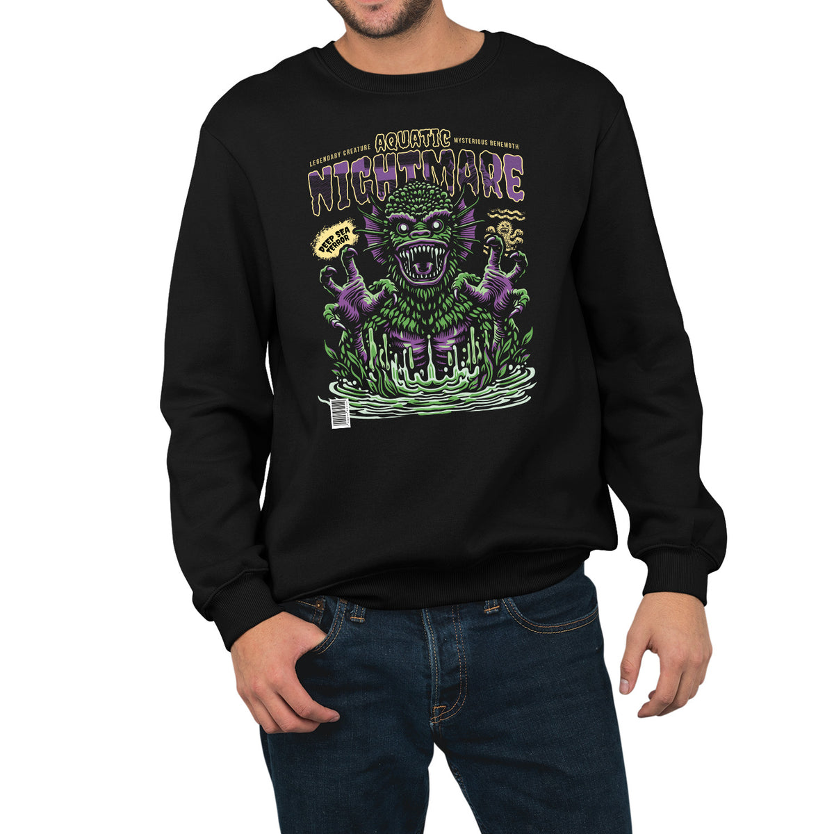 Aquatic Nightmare | Unisex Adult Sweatshirt | Premium Halloween Clothing