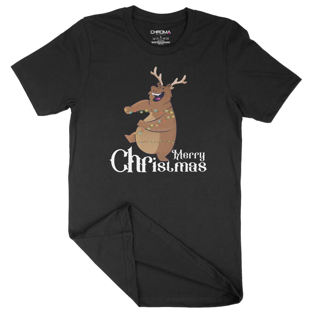 Merry Christmas Capybara | Unisex Christmas T-Shirt Chroma Clothing