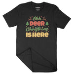 Oh Deer Christmas Is Here | Unisex Christmas T-Shirt Chroma Clothing