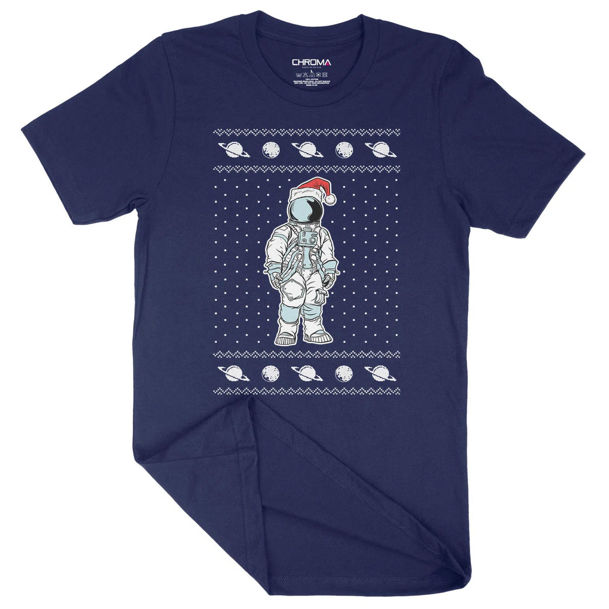 Spaceman Santa Hat | Unisex Christmas T-Shirt Chroma Clothing