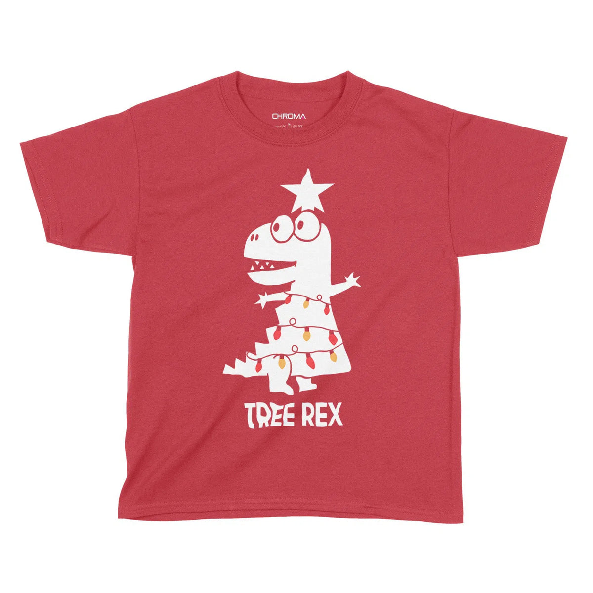 Tree Rex Festive Fun Shirt | Kids Christmas T-Shirt Chroma Clothing