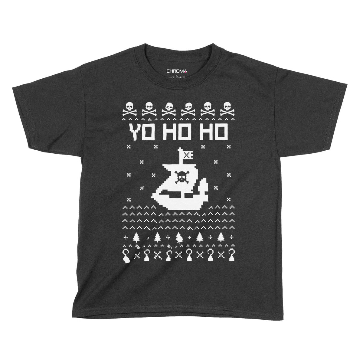 Yo Ho Ho Pirate Festive Stitch | Kids Christmas T-Shirt Chroma Clothing