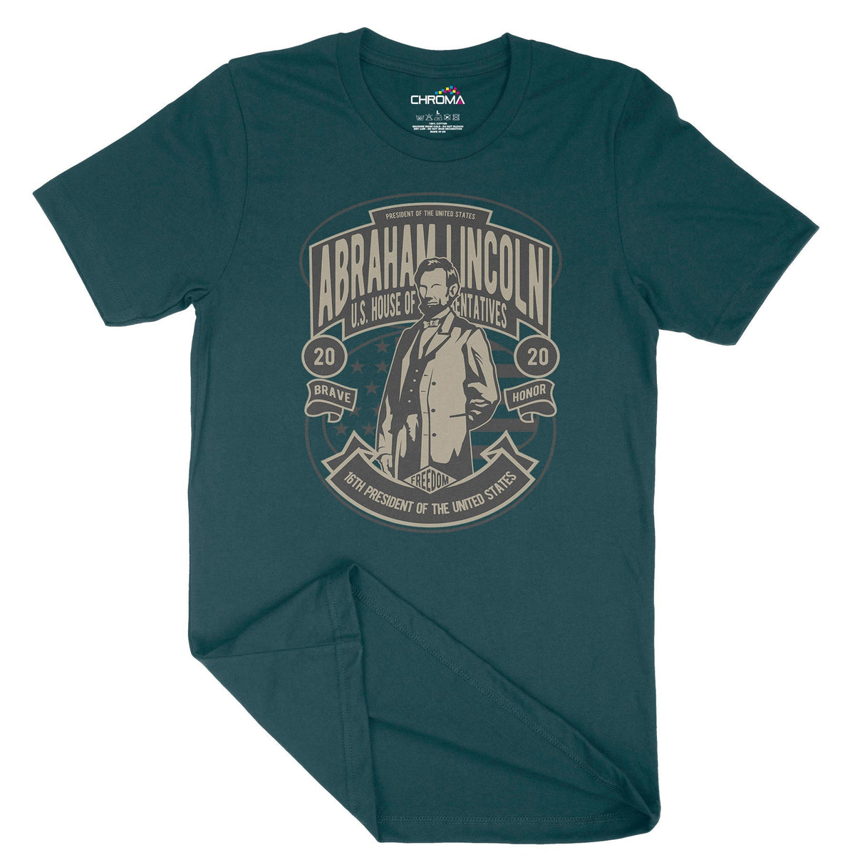 Abraham Lincoln | Vintage Adult T-Shirt | Classic Vintage Clothing Chroma Clothing
