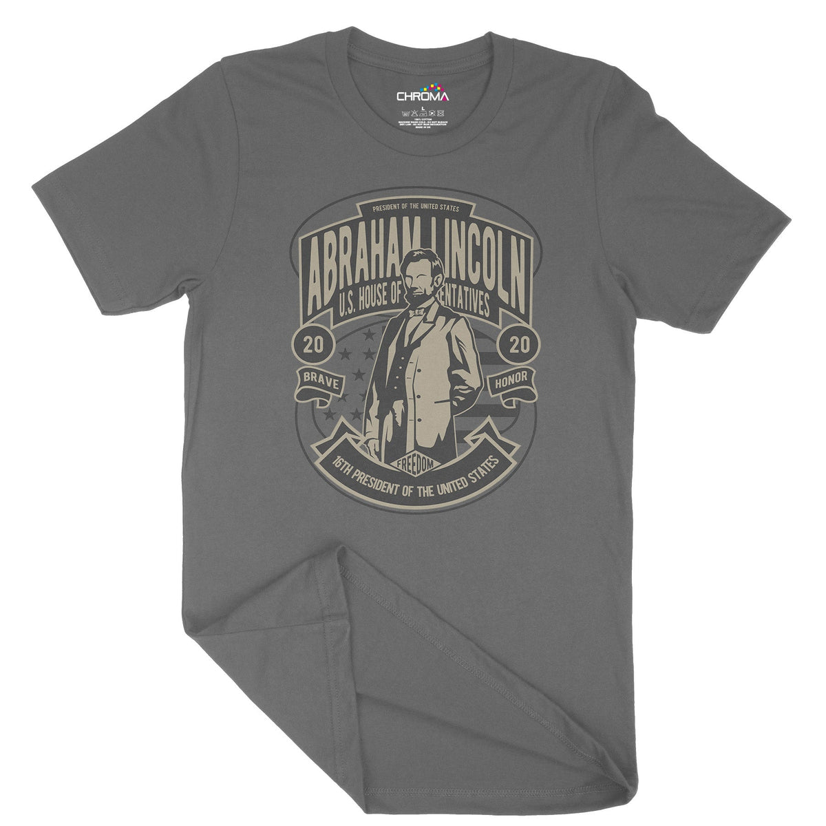 Abraham Lincoln | Vintage Adult T-Shirt | Classic Vintage Clothing Chroma Clothing