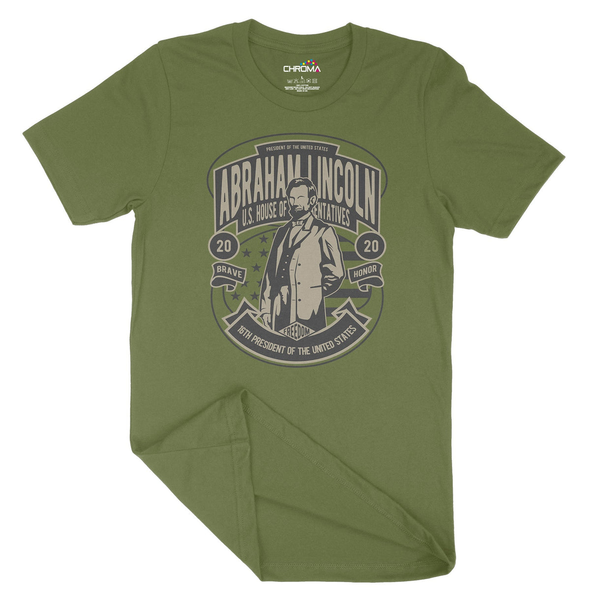 Abraham Lincoln | Vintage Adult T-Shirt | Classic Vintage Clothing Chroma Clothing