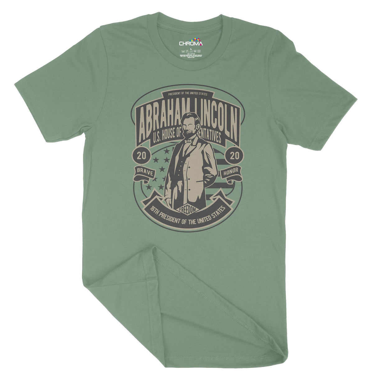Abraham Lincoln | Vintage Adult T-Shirt | Classic Vintage Clothing Chroma Clothing