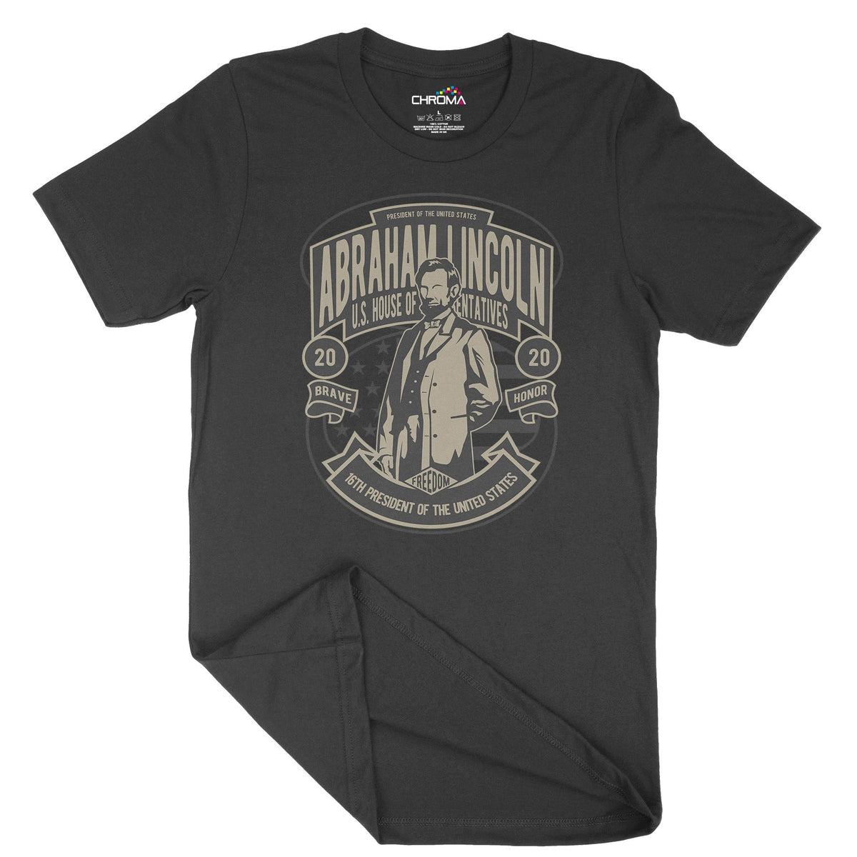 Abraham Lincoln | Vintage Adult T-Shirt | Classic Vintage Clothing Chroma Clothing