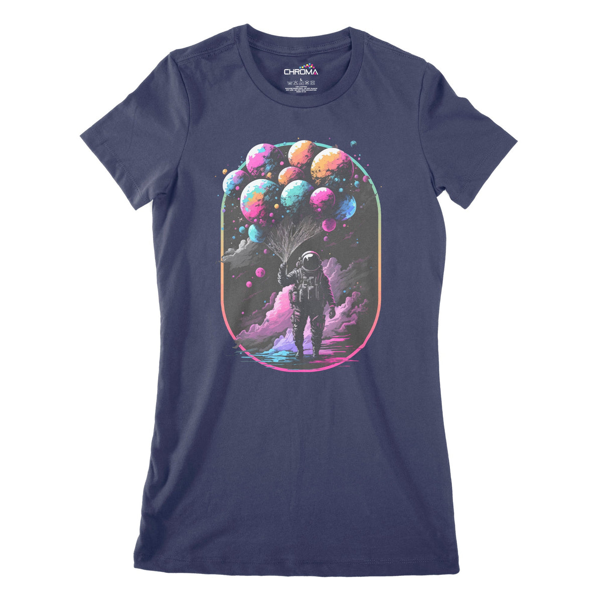 Astro Balloon Women's Classic Fitted T-Shirt Chroma Clothing