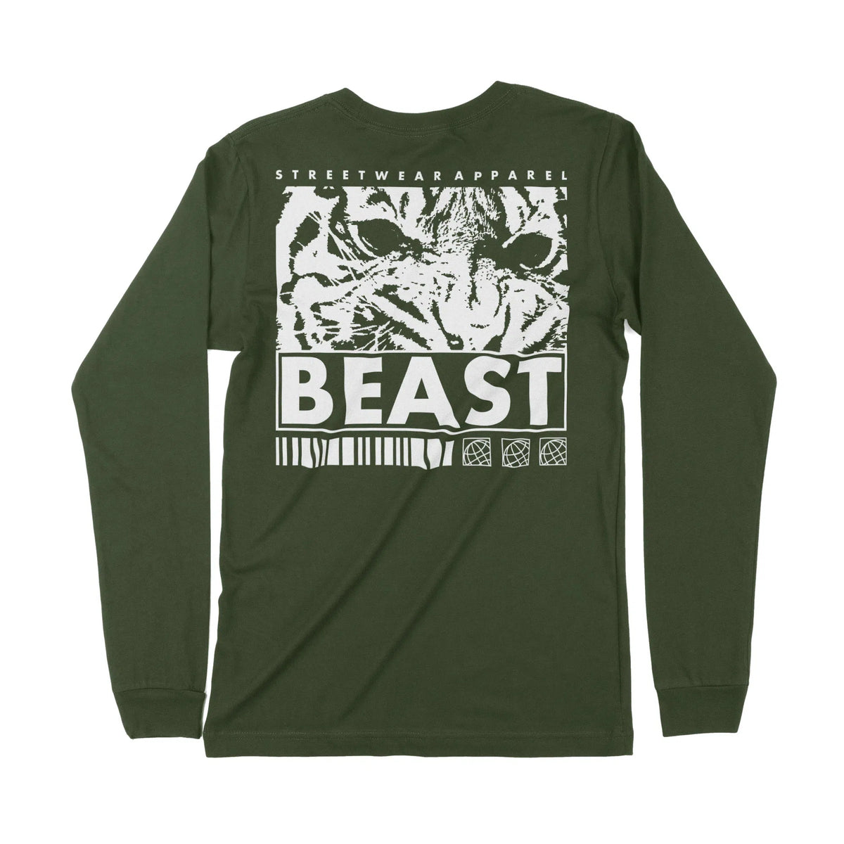 Beast | Back Print | Long-Sleeve T-Shirt | Premium Quality Streetwear Chroma Clothing
