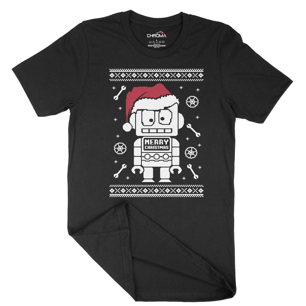 Christmas Robot Unisex Adult T-Shirt | Quality Slogan Clothing Chroma Clothing