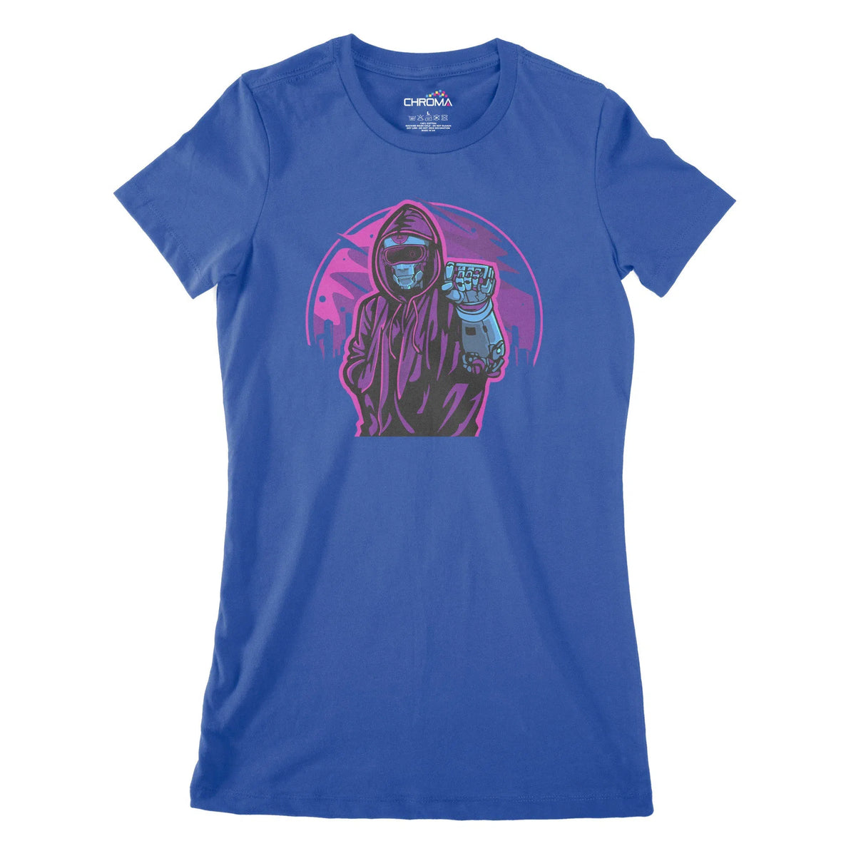 Cyber Hacker Cyberpunk Women's Classic Fitted T-Shirt | Premium Qualit Chroma Clothing