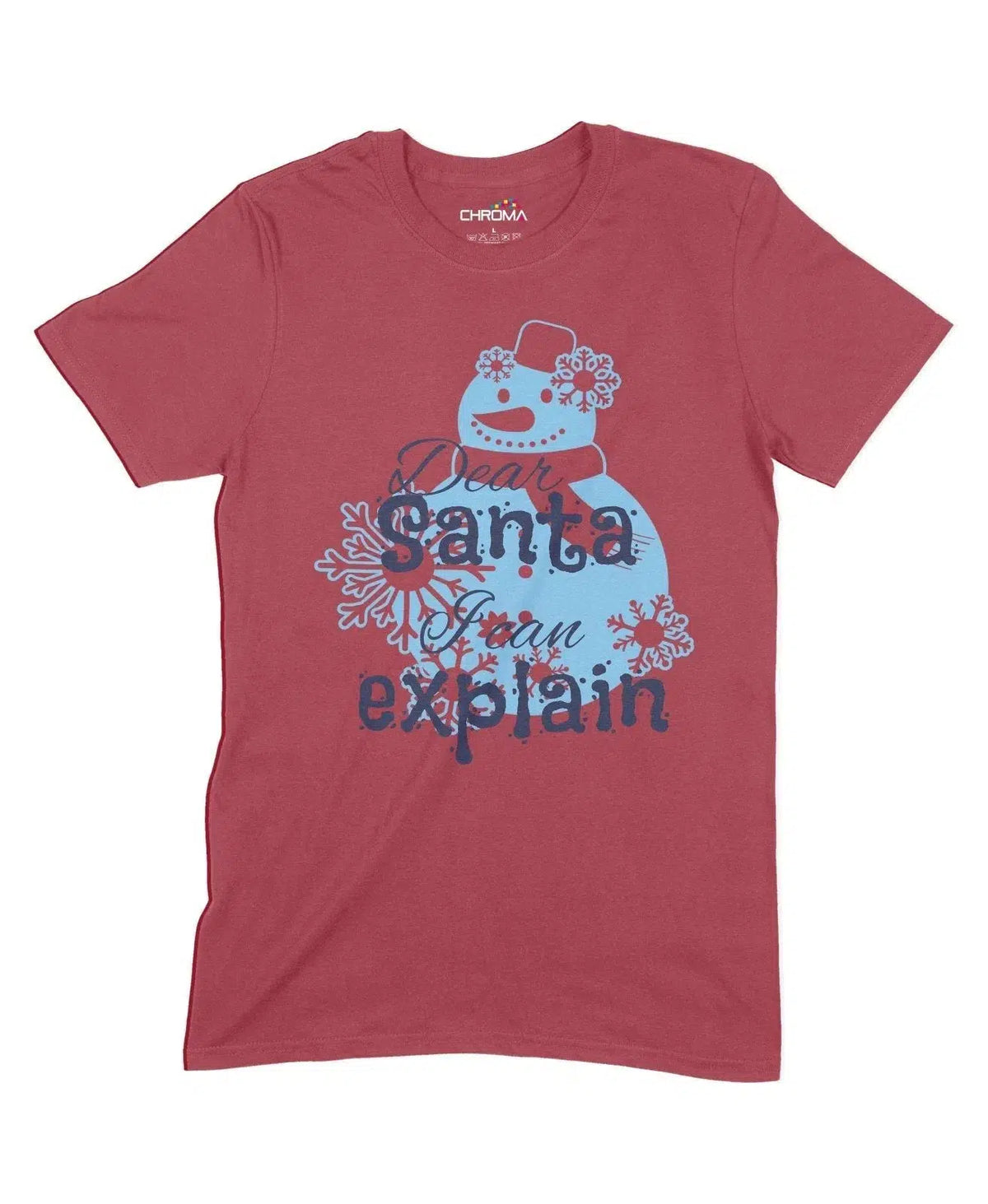 Dear Santa I Can Explain Unisex Adult T-Shirt Chroma Clothing