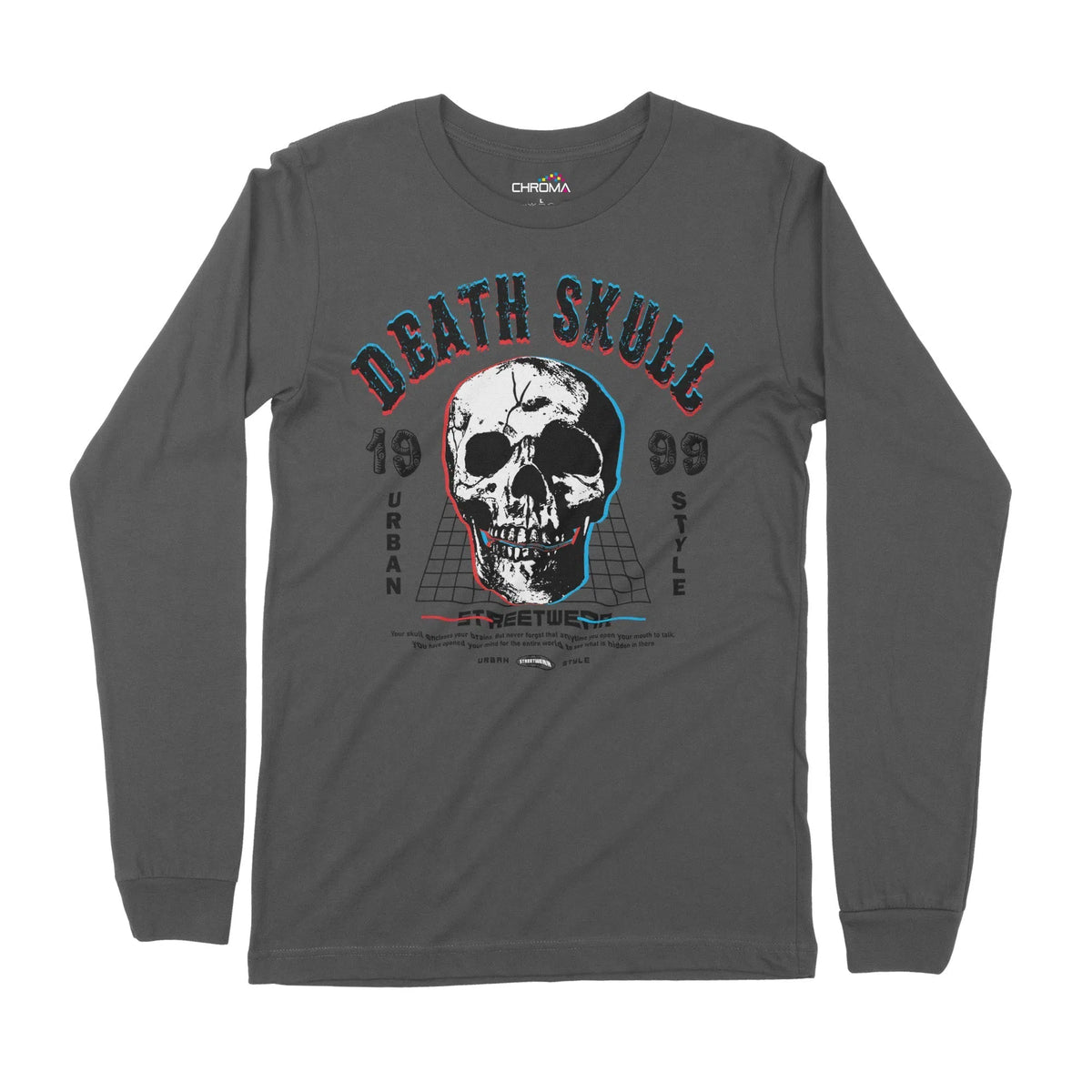 Death Skull | Long-Sleeve T-Shirt | Premium Quality Streetwear Chroma Clothing