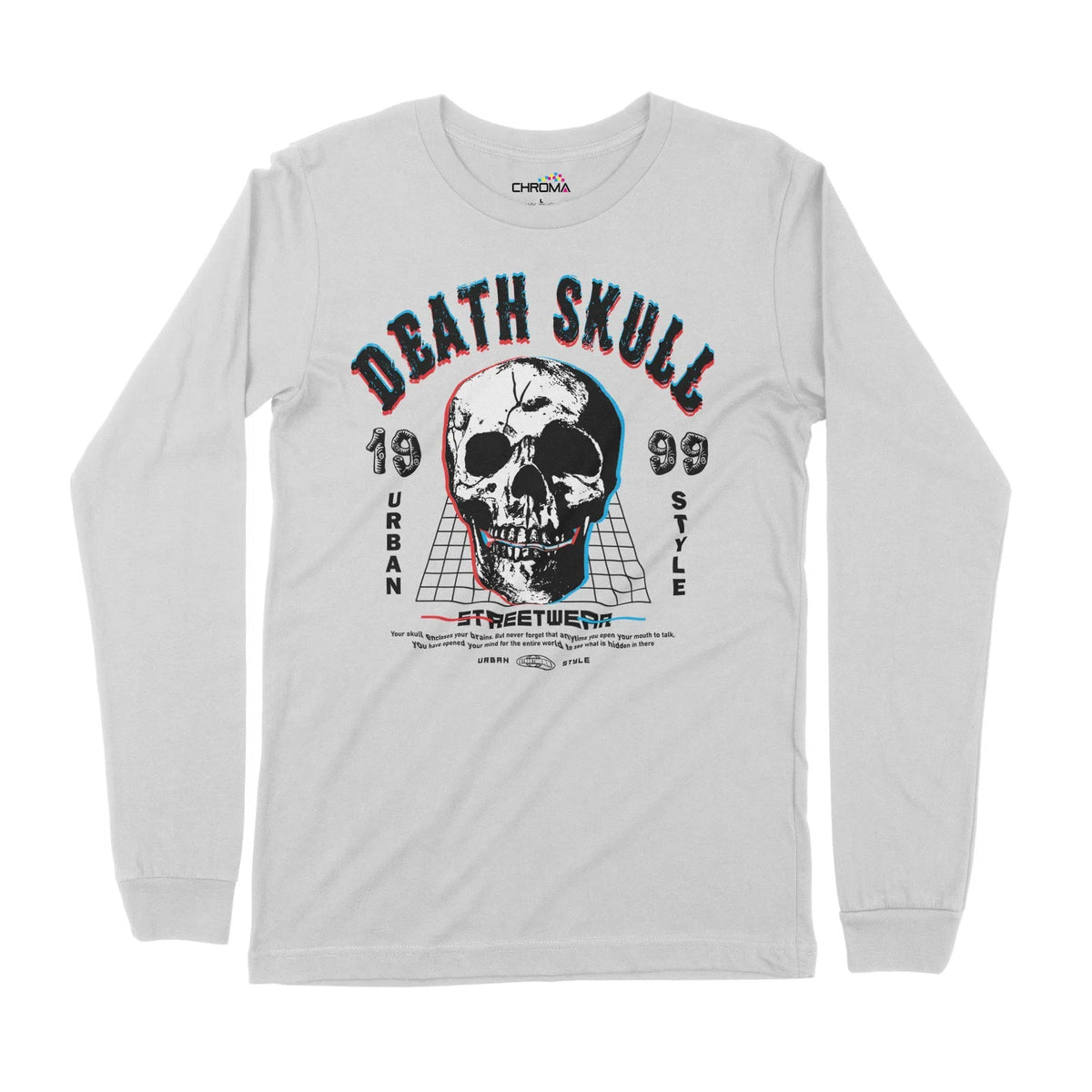 Death Skull | Long-Sleeve T-Shirt | Premium Quality Streetwear Chroma Clothing