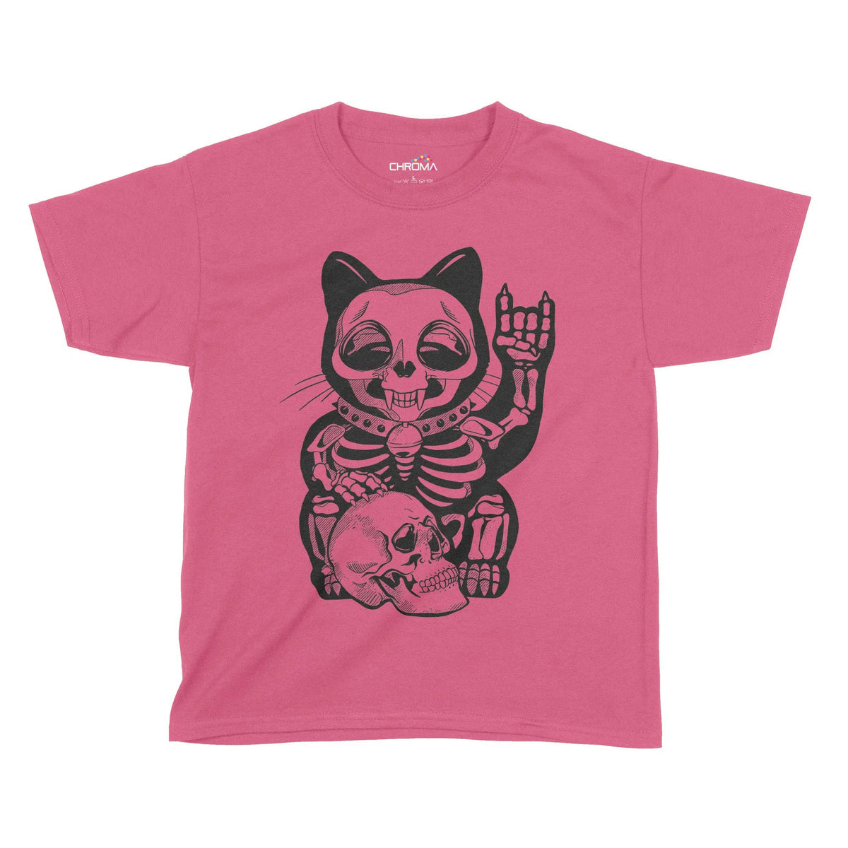 Demon Kitten Halloween Kids T-Shirt | Premium Halloween Clothing Chroma Clothing