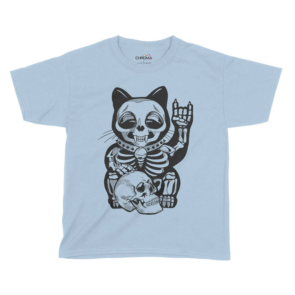 Demon Kitten Halloween Kids T-Shirt | Premium Halloween Clothing Chroma Clothing