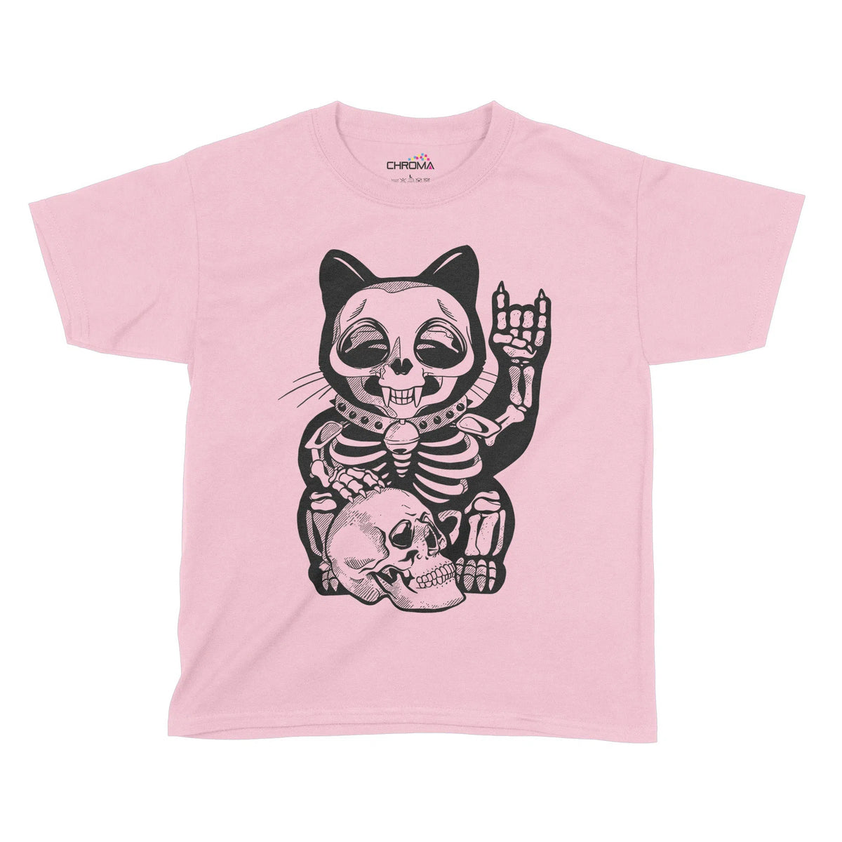 Demon Kitten Halloween Kids T-Shirt | Premium Halloween Clothing Chroma Clothing