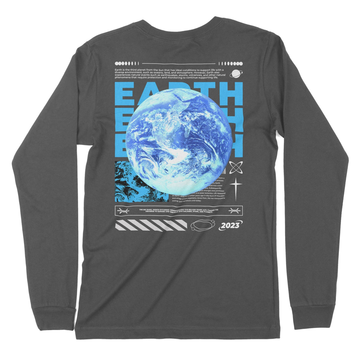 Earth | Back Print | Long-Sleeve T-Shirt | Premium Quality Streetwear Chroma Clothing