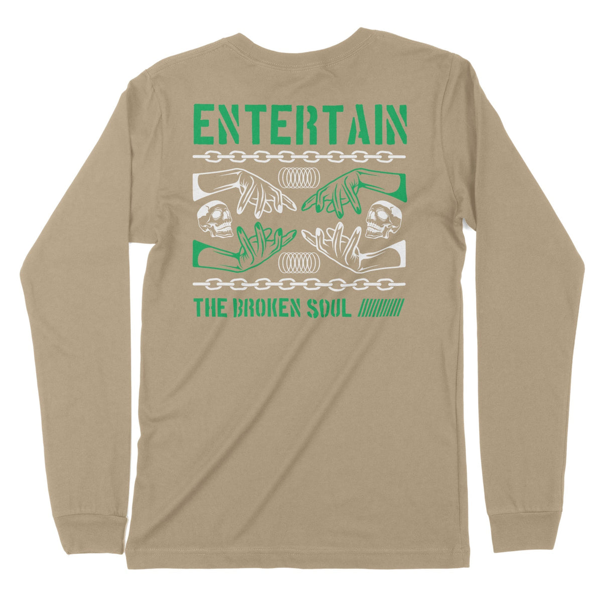 Entertain The Soul | Back Print | Long-Sleeve T-Shirt | Premium Qualit Chroma Clothing