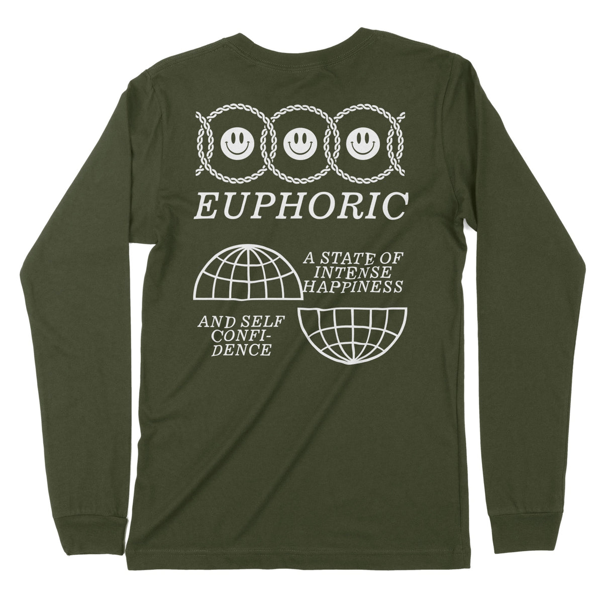 Euphoric | Back Print | Long-Sleeve T-Shirt | Premium Quality Streetwe Chroma Clothing