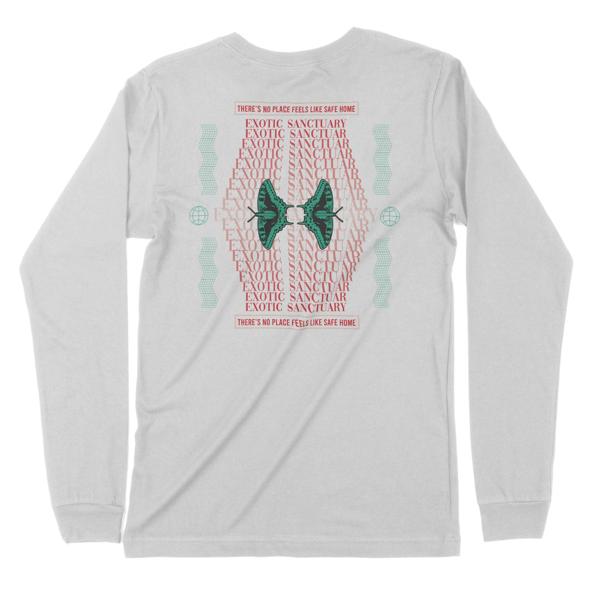 Exotic Sanctuary | Back Print | Long-Sleeve T-Shirt | Premium QualityChroma Clothing