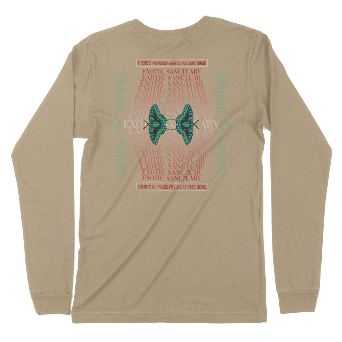 Exotic Sanctuary | Back Print | Long-Sleeve T-Shirt | Premium QualityChroma Clothing