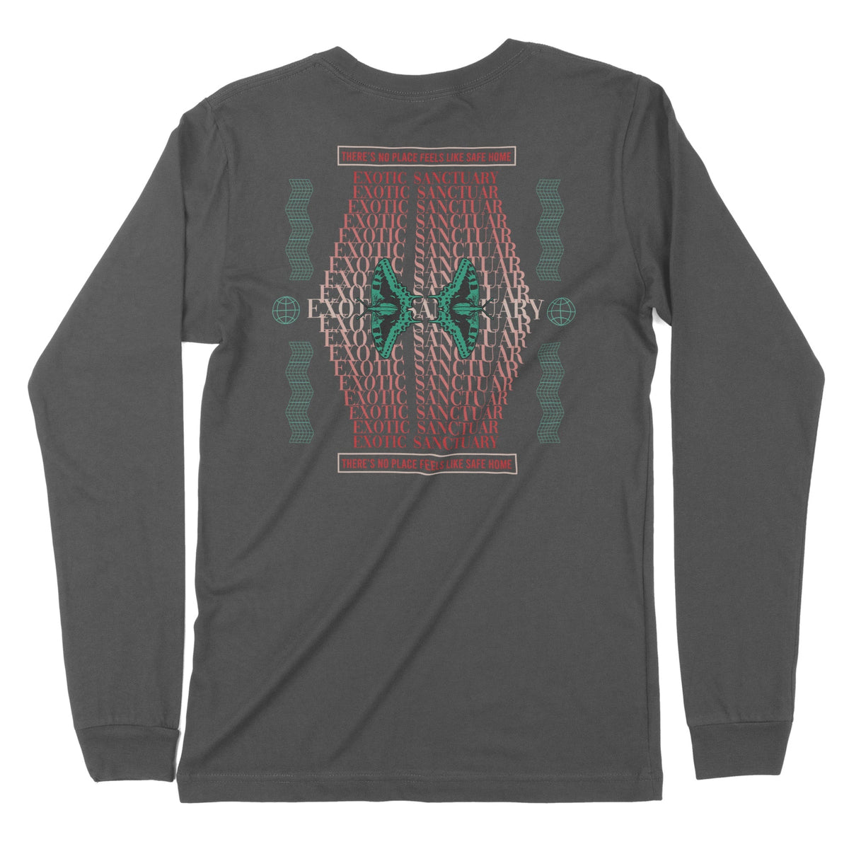 Exotic Sanctuary | Back Print | Long-Sleeve T-Shirt | Premium QualityChroma Clothing
