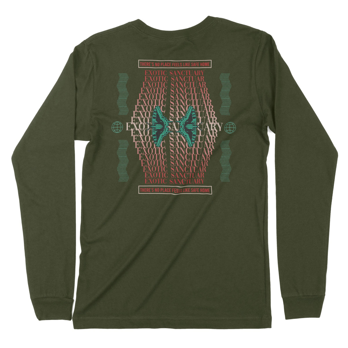 Exotic Sanctuary | Back Print | Long-Sleeve T-Shirt | Premium QualityChroma Clothing