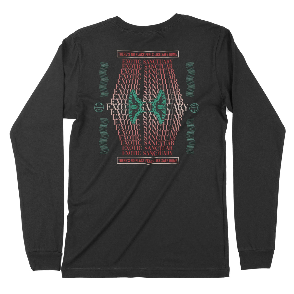Exotic Sanctuary | Back Print | Long-Sleeve T-Shirt | Premium QualityChroma Clothing
