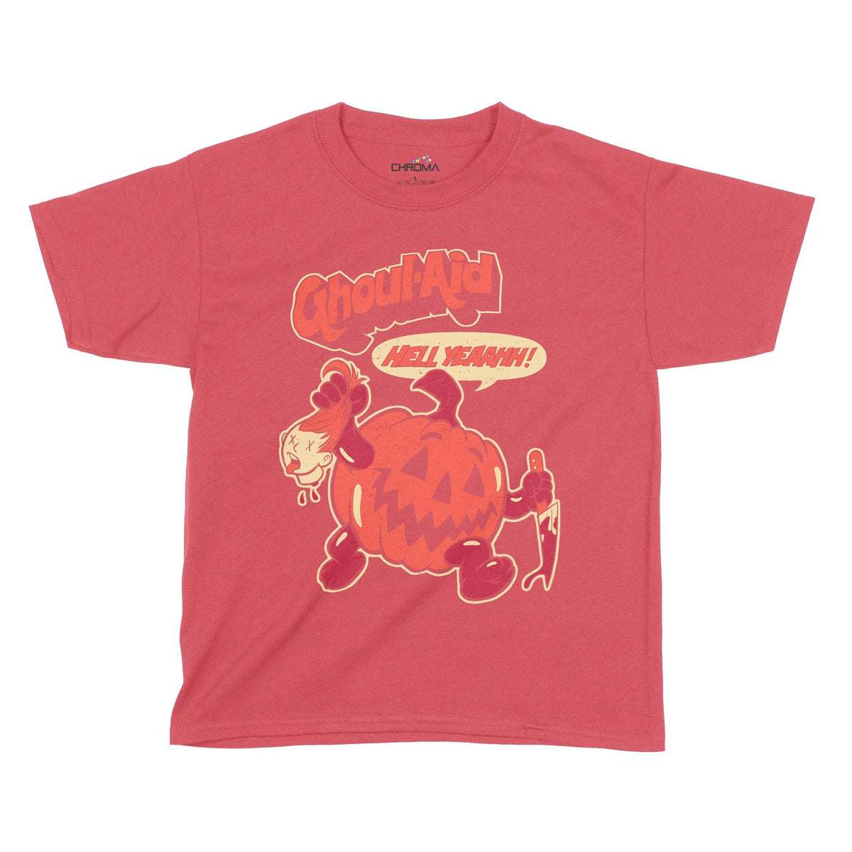 Ghoul-Aid Pumpkin Halloween Kids T-Shirt | Premium Halloween Clothing Chroma Clothing