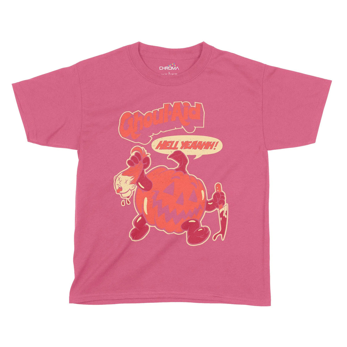 Ghoul-Aid Pumpkin Halloween Kids T-Shirt | Premium Halloween Clothing Chroma Clothing