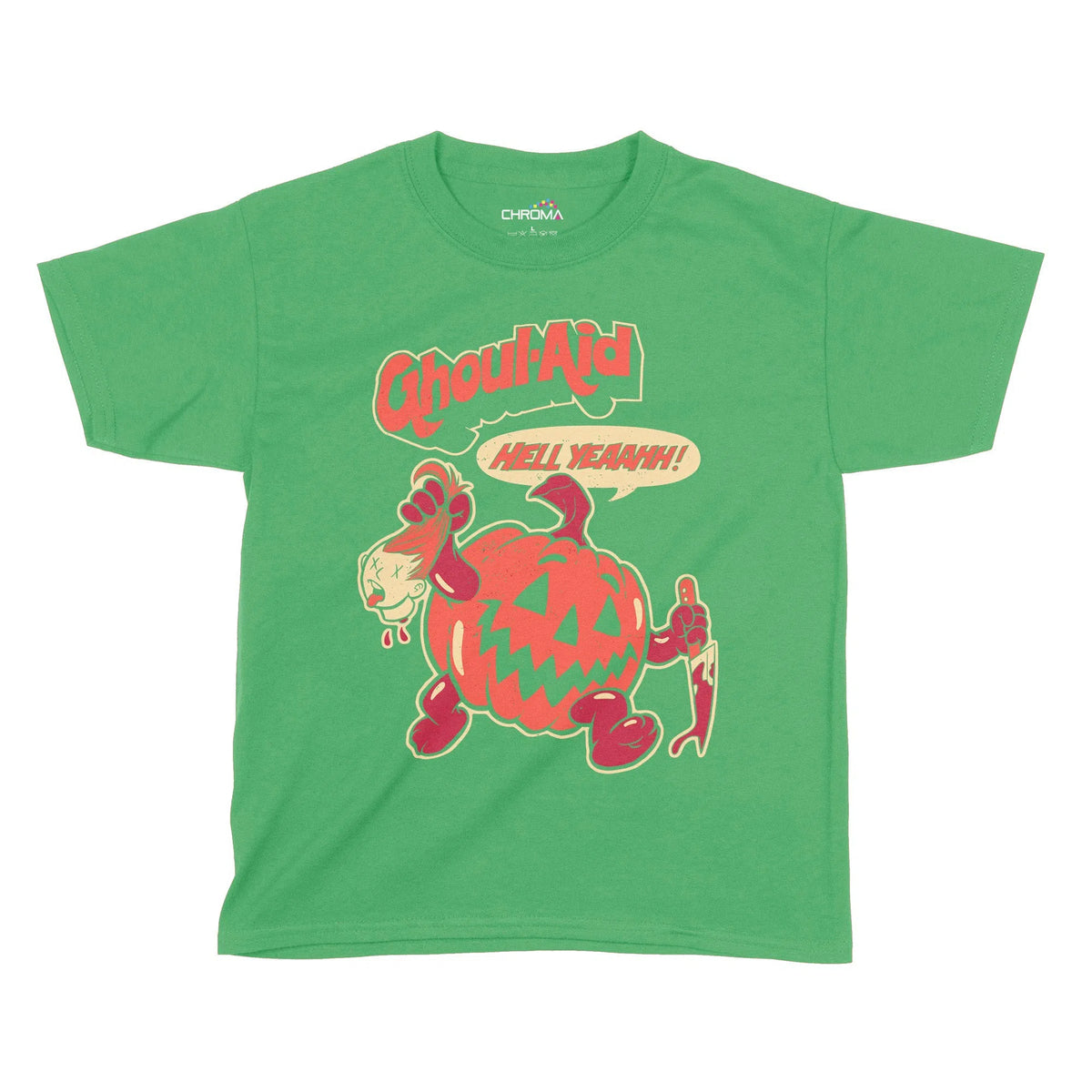 Ghoul-Aid Pumpkin Halloween Kids T-Shirt | Premium Halloween Clothing Chroma Clothing