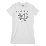 Good Girl Bad Habits Women's Classic Fitted T-Shirt | Premium Hallowee Chroma Clothing