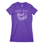 Good Girl Bad Habits Women's Classic Fitted T-Shirt | Premium Hallowee Chroma Clothing