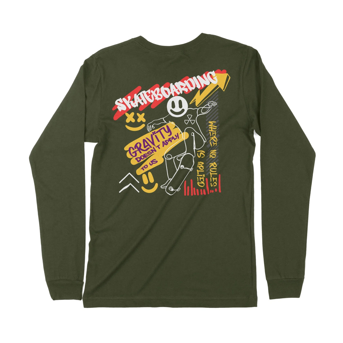 Gravity Doesnt Apply | Dual Print | Long-Sleeve T-Shirt | Premium Qual Chroma Clothing