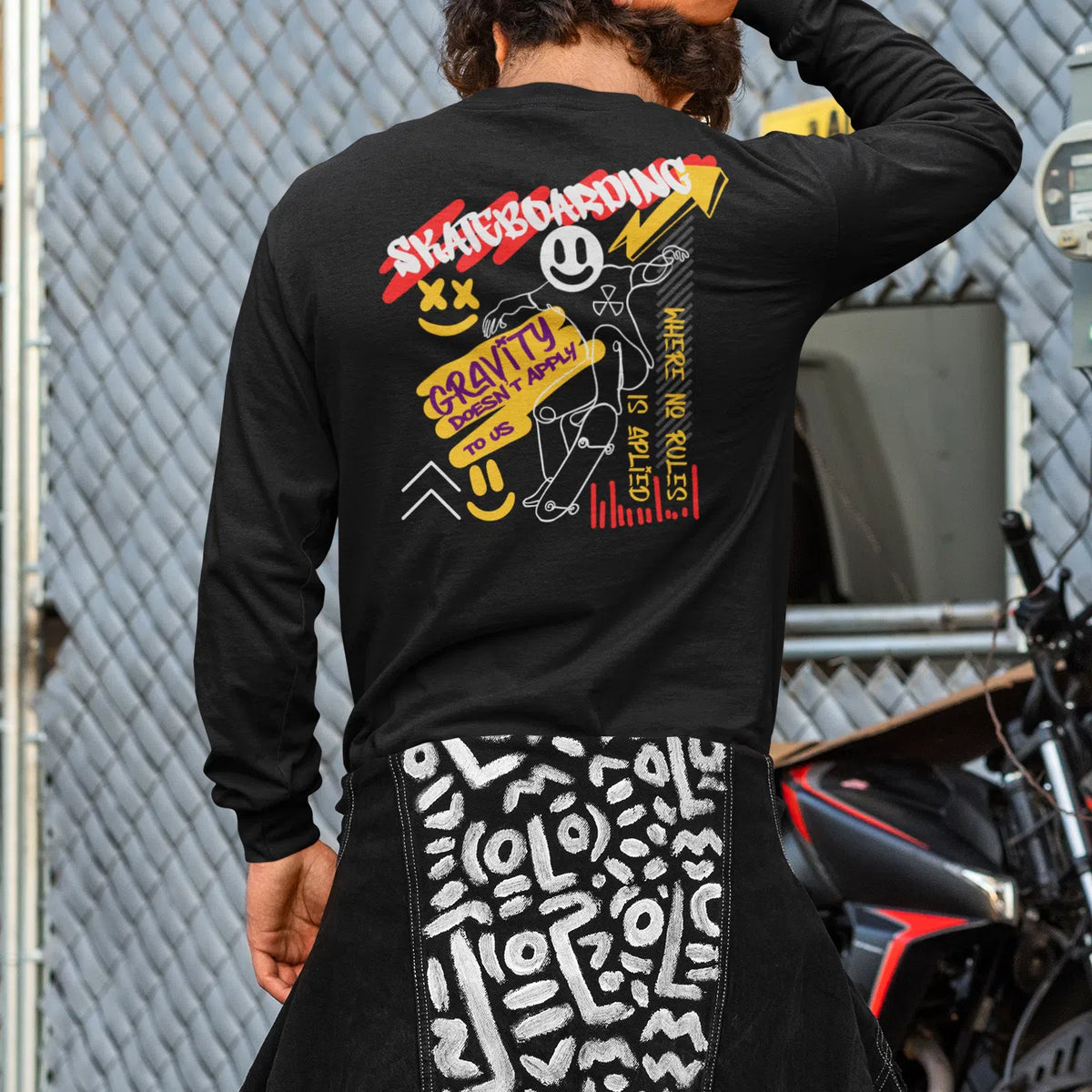 Gravity Doesnt Apply | Dual Print | Long-Sleeve T-Shirt | Premium Qual Chroma Clothing