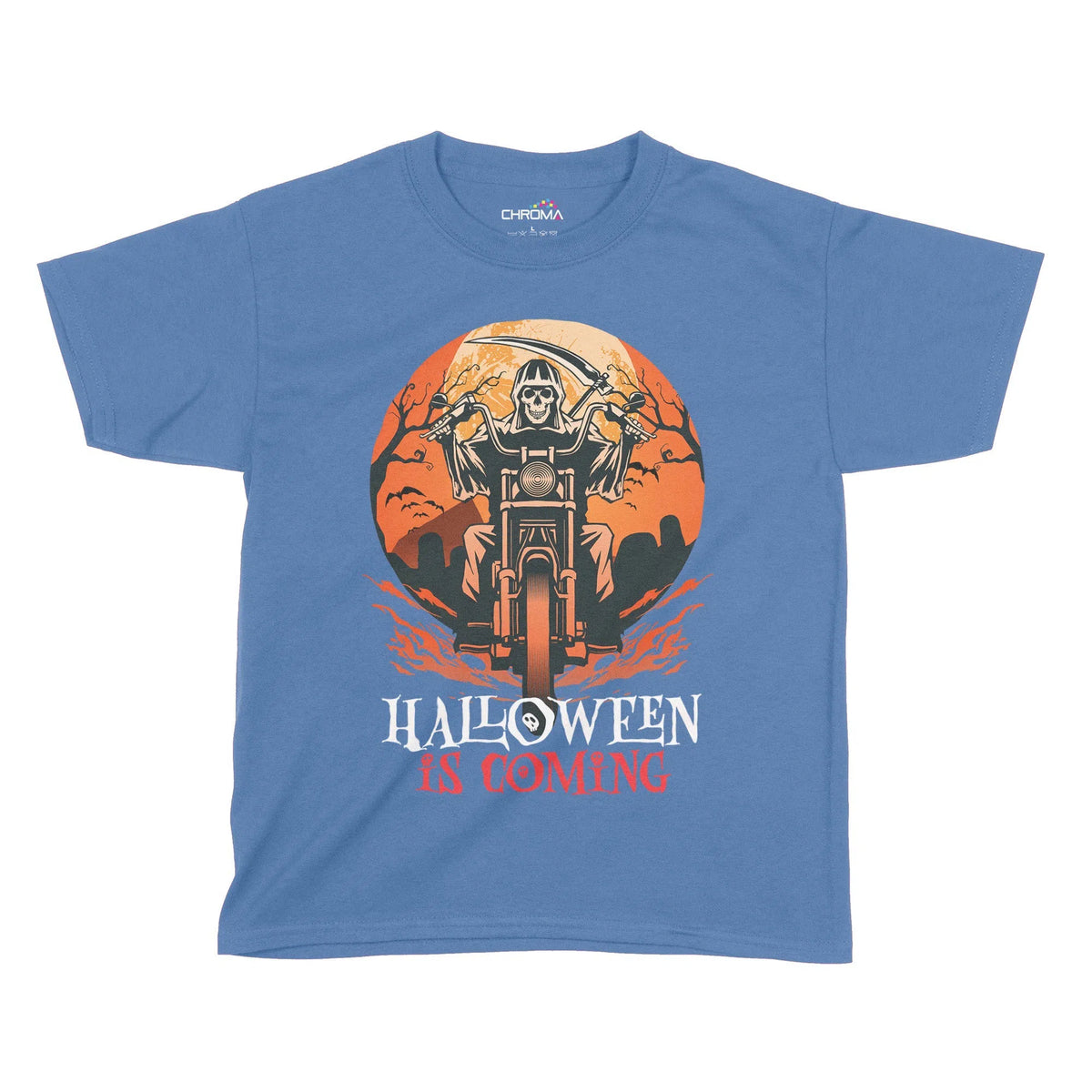 Halloween Is Coming Kids T-Shirt | Premium Halloween Clothing Chroma Clothing