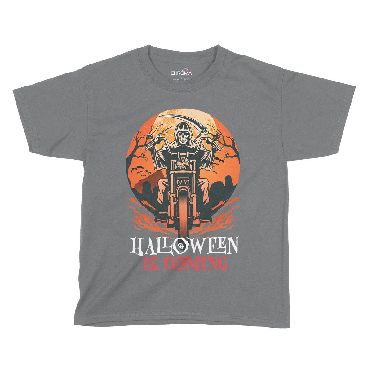 Halloween Is Coming Kids T-Shirt | Premium Halloween Clothing Chroma Clothing