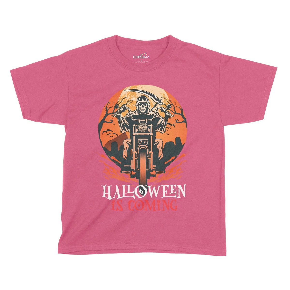 Halloween Is Coming Kids T-Shirt | Premium Halloween Clothing Chroma Clothing