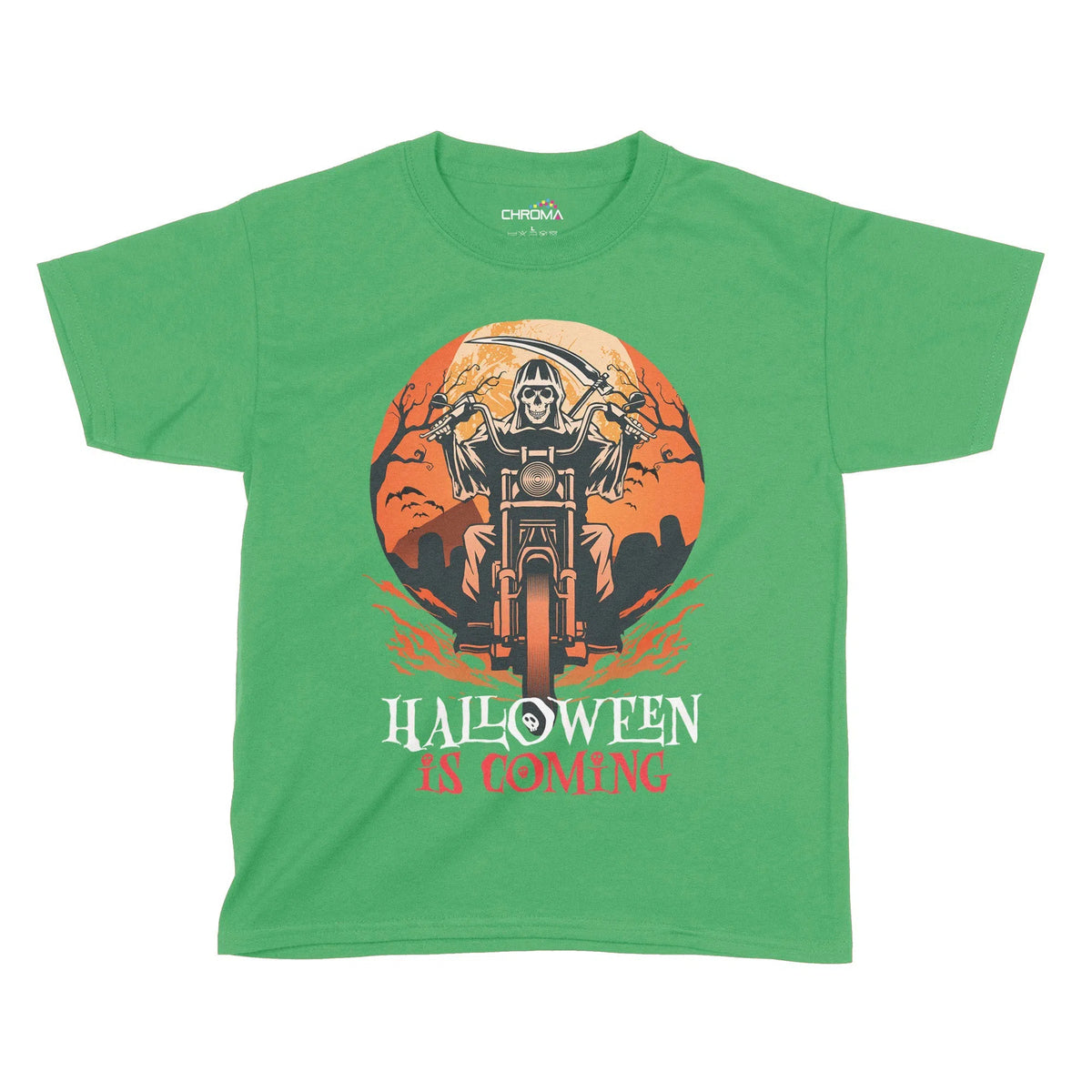 Halloween Is Coming Kids T-Shirt | Premium Halloween Clothing Chroma Clothing