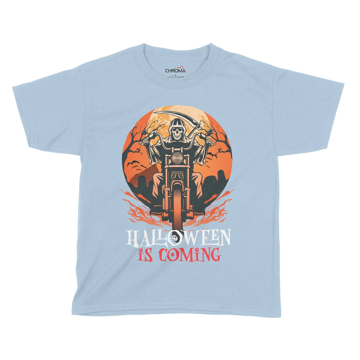Halloween Is Coming Kids T-Shirt | Premium Halloween Clothing Chroma Clothing