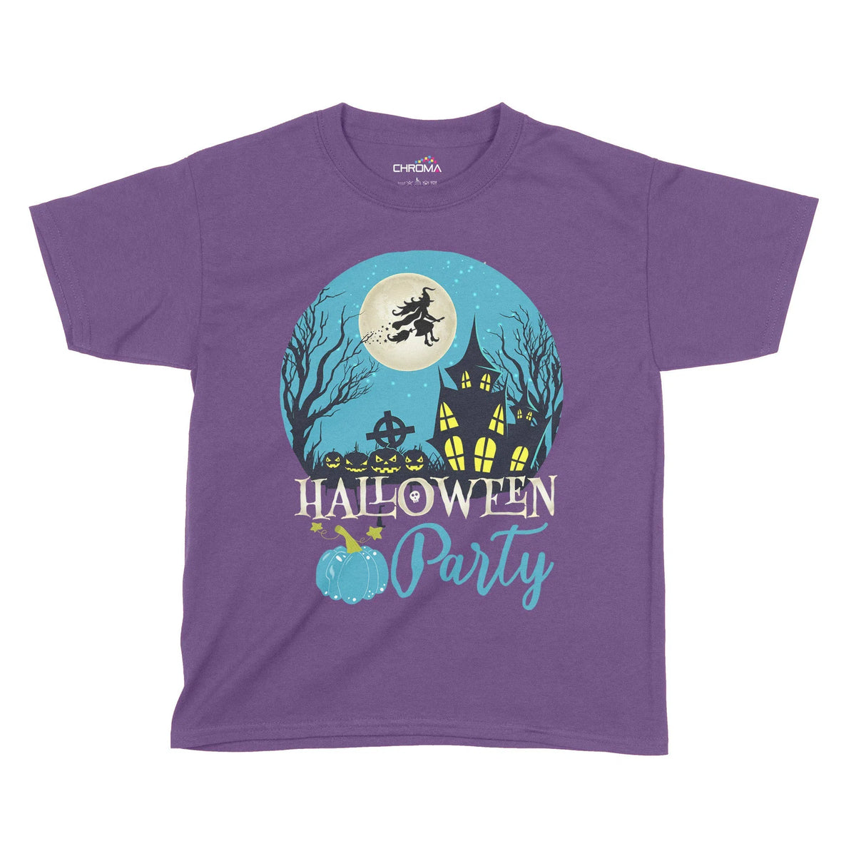 Halloween Pumpkin Party Kids T-Shirt | Premium Halloween Clothing Chroma Clothing