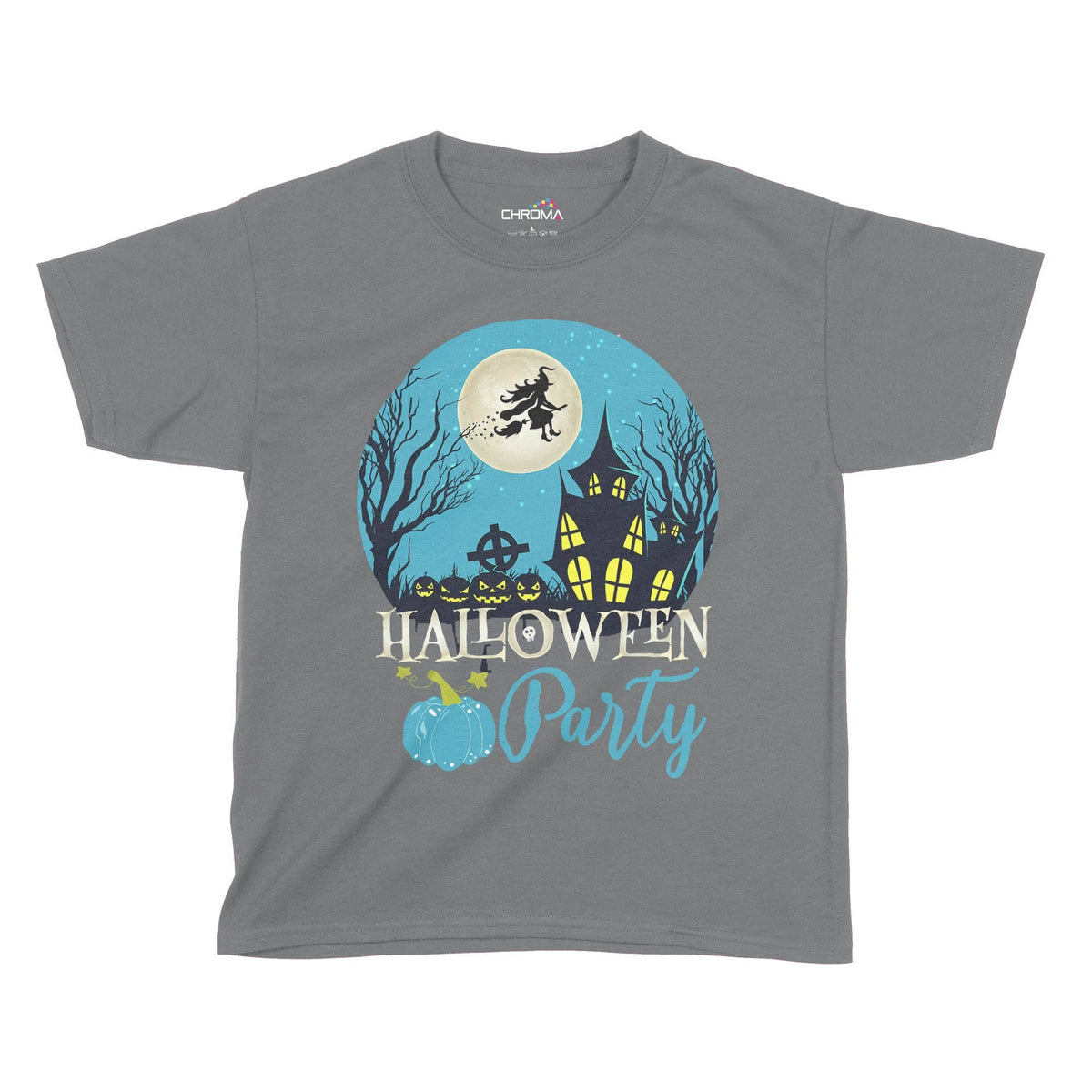 Halloween Pumpkin Party Kids T-Shirt | Premium Halloween Clothing Chroma Clothing